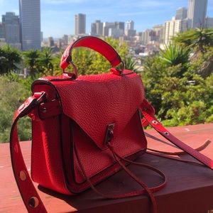 Red leather bag